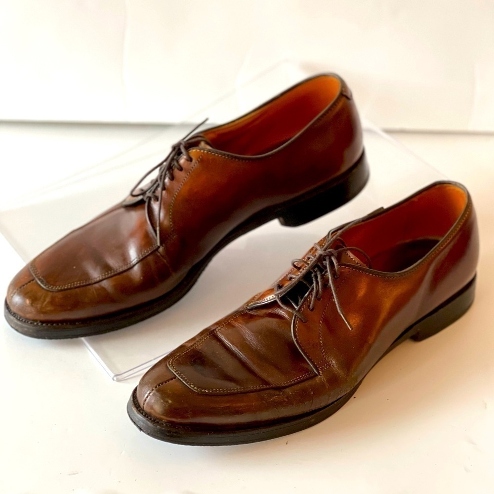 Allen Edmonds Men's Leather Oxford Delray Blucher Derby Lace Up Dress Shoe Sz 9A